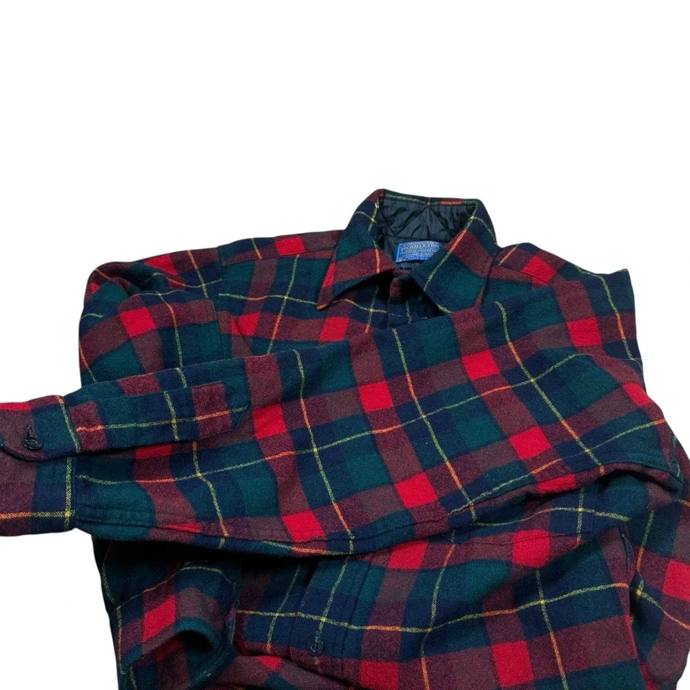 Vintage Pendleton Wool 70s 80s 90s Plaid Flannel Button Up Shirt M‎